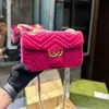Pink Sugao Kvinnor axelväska kedja påse crossbody väska handväskor lyxiga toppkvalitet sammet stor kapacitet handväska mode flicka shopping väska med ruta 8color wxz-230914-115