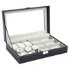 Horlogedozen Multifunctionele display-opbergdoos Zonnebril Organizer Glazenhouder Zwarte sieraden