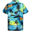 REMERA HACHAIANA PARA HOMBRE nieformalny a la Moda con botones estampado hawaiano Men's Casual Shirts3064