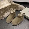 2023 Femmes Hiver Ultra Mini Boot Designer Bottes à plate-forme australienne pour hommes en cuir véritable chaud cheville fourrure chaussons chaussure de luxe EU44 bottes de neige pour femmes AAA9999