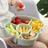 Bowls Apple Shape Tray Multi Sectional Snack Bowl With Lid For Storing Dried Fruits Nuts Candies