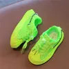 Dziecięcy buty sportowe chłopcy dziewczęta fluorescencyjne neon zielony hip hop taniec sportowy buty do biegania maluch niemowląt trampki dla dzieci buty