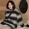 Sweats à capuche pour femmes Sweatshirts Streetwear Harajuku Sweats à capuche pour femmes Y2K Sweatshirts Filles Vintage Goth Stripe Sweat à capuche surdimensionné coréen Casual Tops K Pop Vêtements 230919