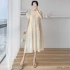 Vestidos de maternidade moda verão vestido longo maternidade elegante linha casual roupas para mulheres grávidas roupas de gravidez