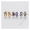 4 couleurs Sier boucles d'oreilles cristal naturel en gros mode petits bijoux sterling pour femmes goujons hommes ou boucles d'oreilles livraison directe Dhbas