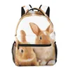 Backpack Aesthetic Teenager Girls School Book Bag Large Capacity Travel Two Rabbits