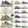 2023 luxe designer vrijetijdsschoenen triple s 3-laags buitenzool 17FW Paris sneakers triple S rubber Clear Sole Triple Wit zwart Old Grandpa sneakers maat 36-45 jogging