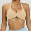 Yoga Outfit Soutien-gorge de sport pour femmes Gym Sport Crop Top Sexy Push Up Noir Vêtements sans dos en plein air Fitness Run Sportswear Femme