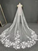 Bridal Veils Real Pos 3D Flower Wedding With Peals Good Quality Veil Comb Vintage Bride Accessories