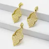 Halsbandörhängen Set Luxury Quality Zirconia Pendant Elegant Women's 24K Gold Plated SMYELRY 2023 Trend