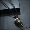 Pendant Necklaces Skl Head Retro Long Chain Fashion Jewelry Necklace For Women Men Halloween Gift Drop Delivery Pendants Dhbdc