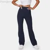 Projektant jogi bakteriostatyczne spodni jogi rajstopy Wysokie elastyczne wchłanianie nagich wilgoci i szybkie suszenie Flare2415