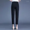 Pantaloni da donna Abito da donna da ufficio Classico da donna Pantaloni da lavoro neri kaki Pantaloni a matita skinny a vita alta primaverili Capri eleganti