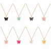 Schmetterlings-Anhänger-Halskette für Damen und Mädchen, Acryl mit vergoldetem Schmuck, 300 W