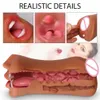 sex massager sex massagermassager Men's sex three channel famous instrument inverted mold double head nose and mouth corner silicone product airplane cup sex toy