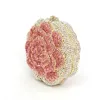 Sacos de noite Rosa Rosa Flor Em Forma de Cristal Saco de Embreagem Diamante Colorido Handmade Sacos Bolsa De Noiva Personalizado SC021 230919