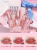 أحمر الشفاه Pinkbear Glaze Gift Box Pink Bear Valentine's Day Protect Essence Lipstick Mini Set 230919