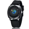 Addies Brand Fashion Creative Design Quartz Mens Watches 42mm Unik Sun Moon Dial Watch With Silicone Band eller Leather Strap3009