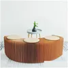 Dekorativa föremål Figurer Modern Design dragspel vikbar papperspall soffa stol hem Kraft Bench Drop Delivery Garden Decent Accent DHPX5