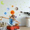 Stickers muraux 525pcs boîte emballée lumineuse neuf planètes autocollant pour enfants chambre salon lueur dans le noir bricolage fête décor à la maison 230919