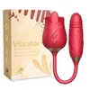 Seksspeeltje Massager Rose Zuigende vibrator met orale tong Sterke 10 likken vibrerende modi Clit Vagina Massage voor vrouwen Volwassen masturbator