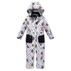 Tute da sci per bambini Neve Inverno Outdoor Tuta da sci calda Stampa per bambini con cappello Tuta impermeabile antivento per ragazze e ragazzi 230927