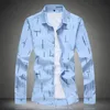 Men Shirts Long Sleeve Summer Print Shirt 2020 Mens Dress Shirts Casual Fashion White Blue Plus Size M- 4XL 5XL 6XL 7XL #3013256A