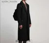 Misto lana da uomo S-7XL!!2020 Cappotto di lana spessa per giovane trendsetter autunno/inverno Cappotto britannico lungo sopra il ginocchio in lana Cappotto da parrucchiere nero L230919