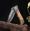 Tactical High Hardness Folding Damascus Knife Multifunctional Foldable steel Fixed Blade Knife Outdoor Pocket Survival Hunting Knives