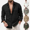 Designer Hommes Vestes Plus Taille 3XL 4XL Automne Hiver Chemises À Manches Longues Manteaux Mâles Casual Solide Col Rabattu Tops Simple Boutonnage Vêtements En Gros Vêtements 11001