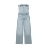 Kvinnors jumpsuits Rompers Ladies Cowboy Bandeau Spring and Autumn Hollow Bare midjebyxa S Female Pants 230919