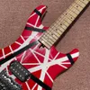 5150 Kram E-Gitarre Eddie Van Halen Gitarre Kostenlose Lieferung Schwarz gestreifte rote Gitarre, Saiteninstrument, kostenloser Versand