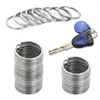 Klasynie 20/100pcs Wypolerowane srebrne lakiery z otworem ze stali nierdzewnej Łańcuch pierścienia Rhodium PlATED DIND TREACIN DIY DIY