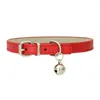 Cat Collars 2023 Fashion Leather With Bells Adjustable Pet Collar And Dog Accessories Supplies