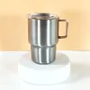 3oz Silver Shot Glass Cup 90 ml Rostfritt stål Tumbler Small Shot Glass med lock och halm för DIY FAST