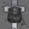 Sacs d'école gothique Y2k sacs à dos pour femmes noir Punk Rivet chaîne étudiants sac Pu cuir croix squelette mode femme 230918