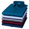 Erkekler Sıradan Gömlekler 2023 Gömlek Uzun Kollu Düz Renk Pamuk Oxford Dönen İlkbahar ve Sonbahar Kare Yaka İşleri Çok yönlü 230919