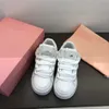 Pure white shoes for boys girls high quality Lace-Up Child Sneakers Size 26-35 baby casual shoes Including box Sep15
