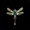 Brooches Korean Colorful Inlaid Rhinestone Dragonfly For Women Luxury Designer Fashion Metal Animal Brooch Pins Jewelry Gifts