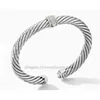 Bracelet Dy x Bracelet Sliver Gold Double Twisted Bracelets Hommes Bracelet Bijoux Fil Croix Femmes Mode Tendance Platine Plaqué Couleur Chanvre Bague Ouverture Bijoux 7 10MM