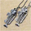 Euramerican Fishbone Pendant Necklace 5 Color Fancy Ball Creative Collarbone Chain Fashion Accessories Halloween Party Favors Drop Del Dhfei
