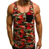 New Mens Muscle Sleeveless Tank Top Man Workout Camo Slim Fit Tee Bodybuilding Sportswear Casual Fitness Vests Summer Tops Male331s