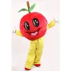 Performance Red Apple Maskottchen Kostüm Top Qualität Halloween Weihnachten Fancy Party Kleid Cartoon Charakter Outfit Anzug Karneval Unisex Erwachsene Outfit