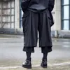 Pantaloni da uomo Pantaloni larghi casual da uomo in due stili Pantaloni con gonna a gamba larga Maschile Giappone Streetwear Hip Hop Punk gotico Harem Kimono262j
