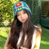 Chapeau de pêcheur ajouré à fleurs japonaises pour femme, petit chapeau en laine tissé à la main, Hyuna, vent, Instagram, pot, spectacle, visage