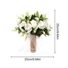 Hochzeit Blumen Brautstrauß Hand halten Simulation Rosen weiß künstliche Feier Pografie Requisiten Party Supplies