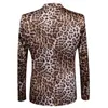 Men's Suits Blazers Leopard Print Men Suit Blazer Set With Pants Safari Suits For Men Performance DJ Jacket Luxury Singer Star Coat 230919