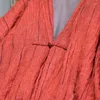 Women's Trench Coats Johnature Women Autumn Parkas Vintage V-Neck Long Sleeve Single Button High Quality Female Clothes 2023 Pockets