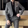 Men's Suits 2023 High-quality Wedding Suit (suit Western Pants) Business Fashion Handsome Groom's Dress Casual Two-piece Set