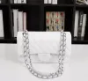 9A Top Designer Handbag Shoulder silver Chain Bag Clutch Flap Highest quality Totes Bags Wallet Velour Purse Double Letters Hasp Waist Square Stripes Women Handbag